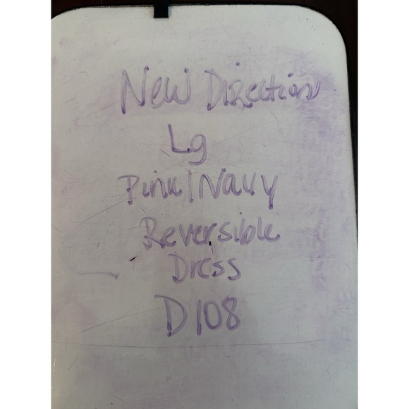 New Directions Reversible Dress Pink And Navy Size Large - Picture 5 of 5